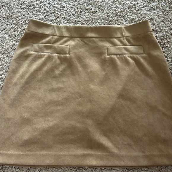 Camel/Tan - medium a-line, straight hem Women's LC Lauren Conrad Mini Skirt - Picture 3 of 5